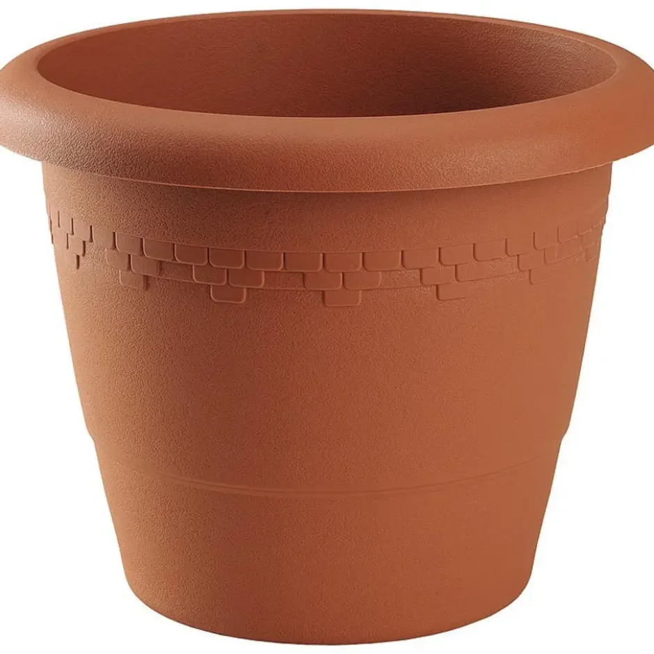 Hega Hogar Bloempot/plantenpot - D30 cm x H24 cm - terra cotta