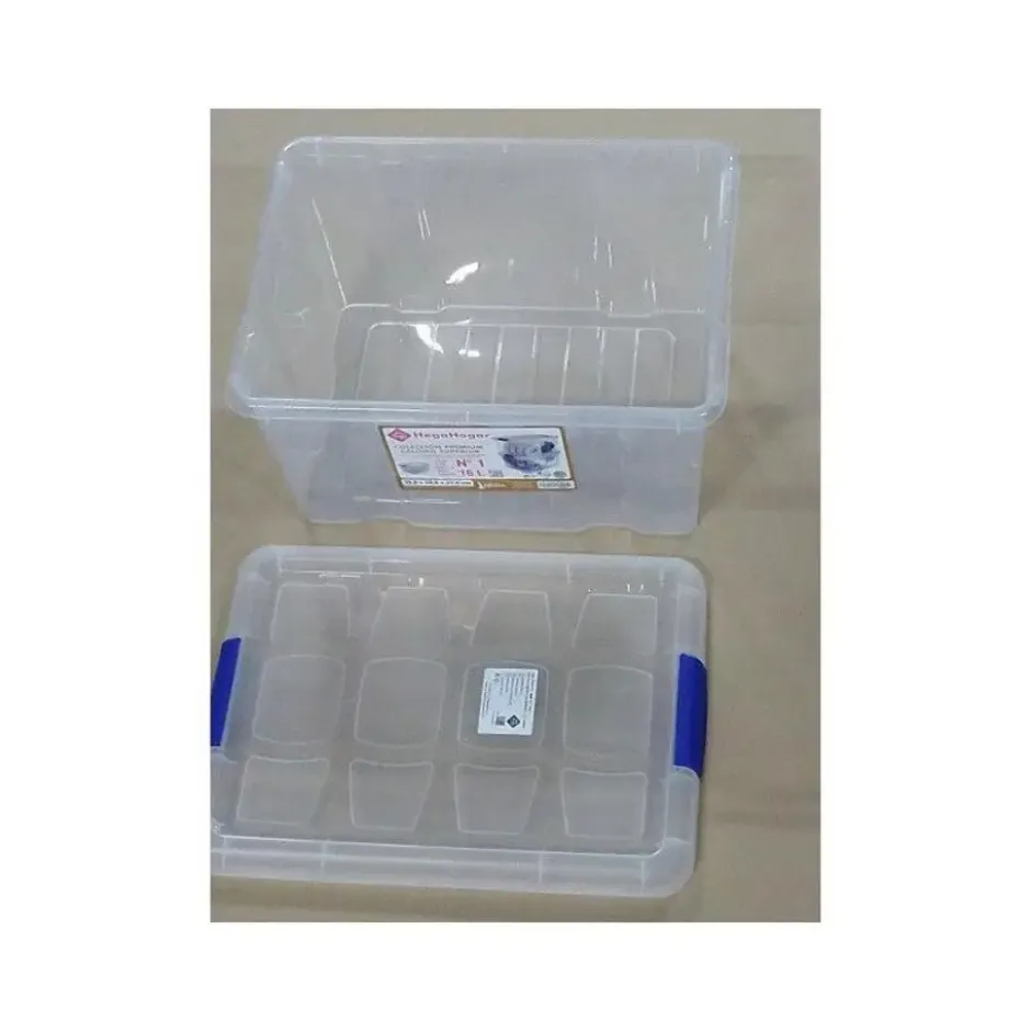 Hega Hogar Opbergbox - met deksel - 39 x 29 x 21 cm - 16L