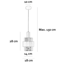 Highlight Hanglamp Marrone - brons - 18x150 cm
