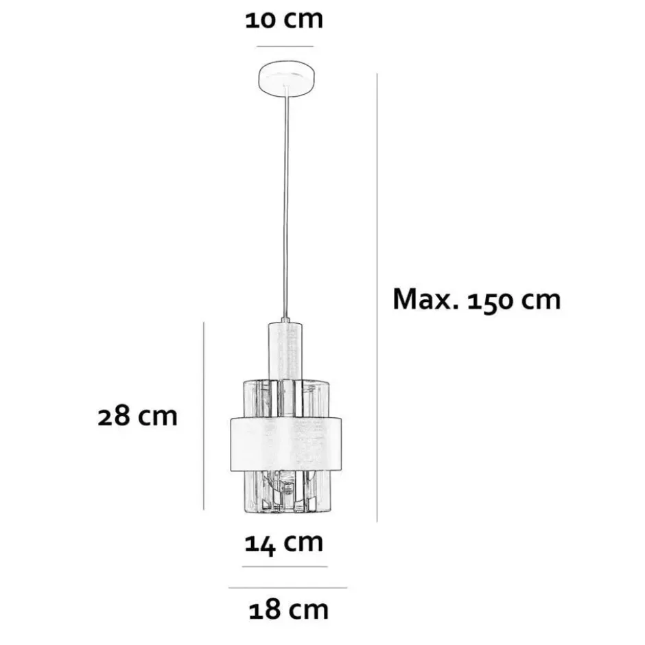 Highlight Hanglamp Marrone - brons - 18x150 cm