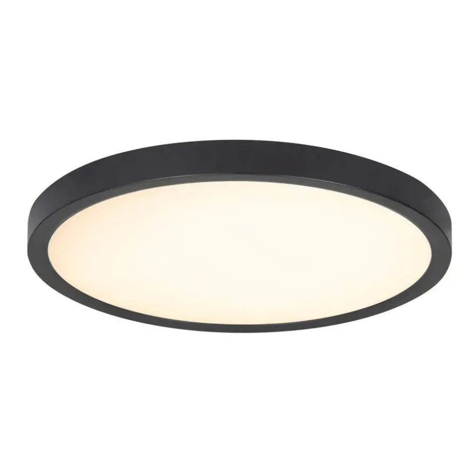 Highlight Plafondlamp Piatto - zwart - 23.5x2.5 cm