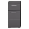 Hioshop AmandaMando badkamerkast 1 deur- 1 lade grijs- grijs hoogglans