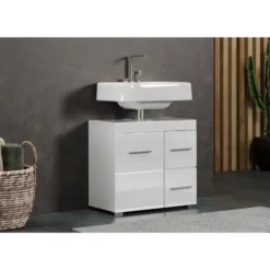 Hioshop AmandaMandoBea wastafel wit hoogglans- wit