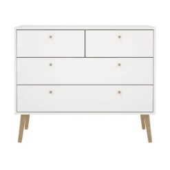 Hioshop Bodo kommode 4 lades wit