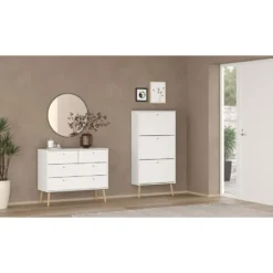 Hioshop Bodo kommode 4 lades wit
