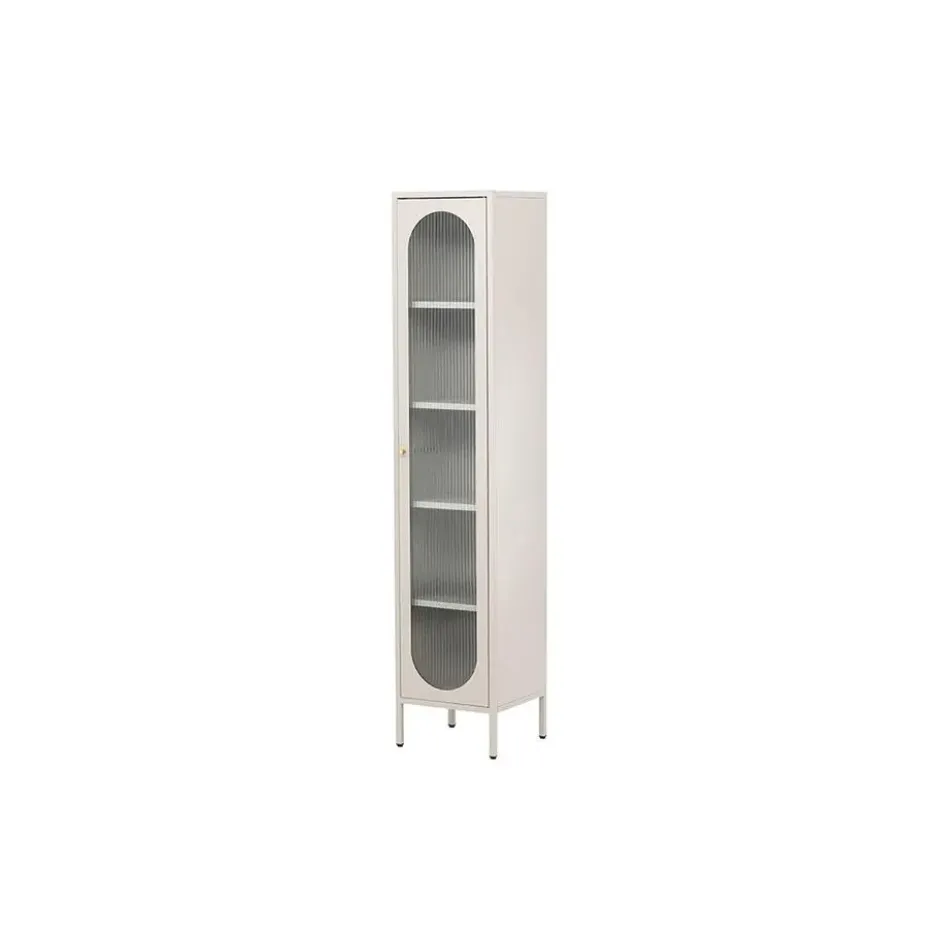 Hioshop Cali vitrinekast 1 deur beige