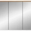 Hioshop Canu spiegelkast 3 spiegeldeuren eiken decor- grijs