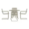 Hioshop Chios tuinmeubelset tafel 90x90cm 4 stoelen beige