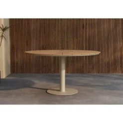 Hioshop Croft tuintafel Ø120cm beige