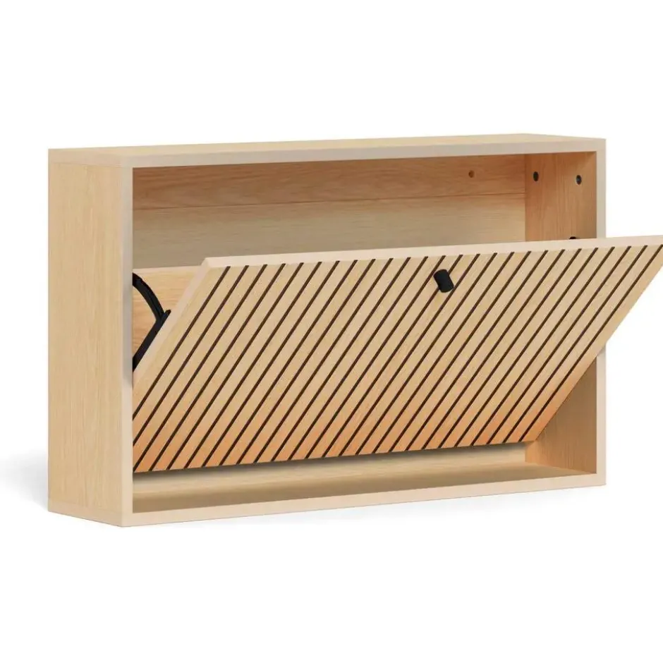 Hioshop Dylan schoenenkast 1 lade natuur