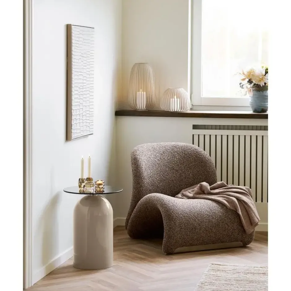 Hioshop Edda relief wanddecoratie beige
