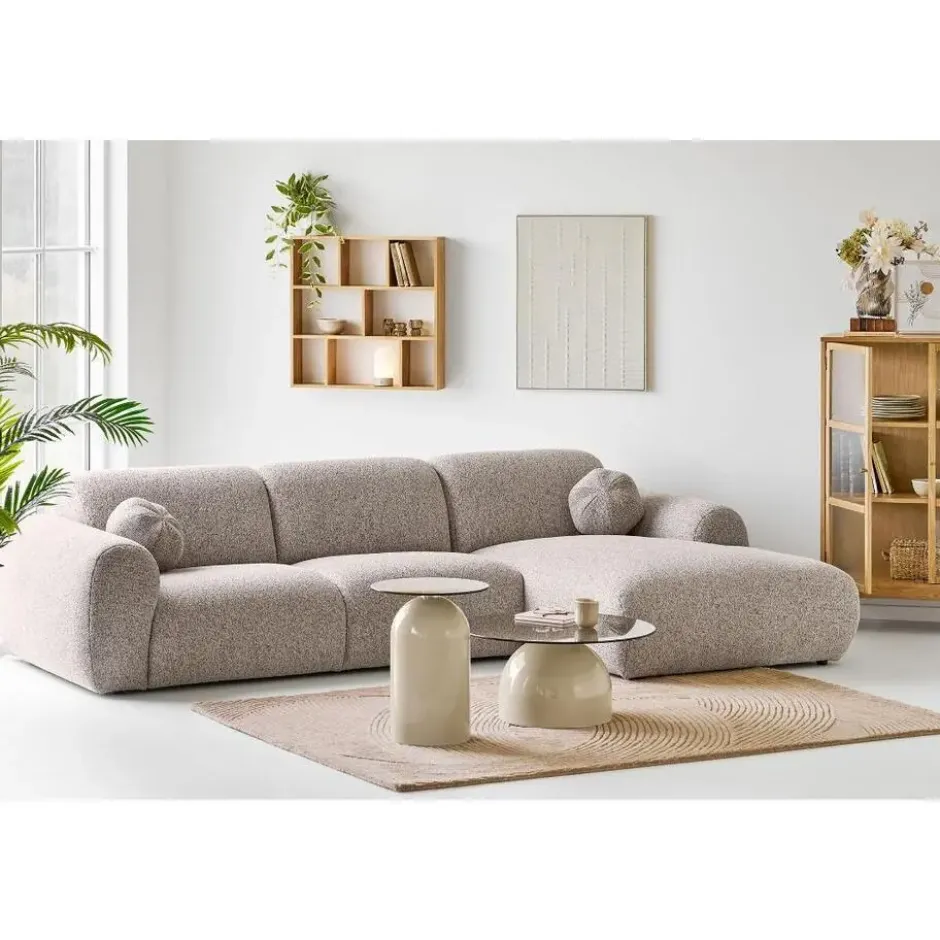 Hioshop Edda relief wanddecoratie beige