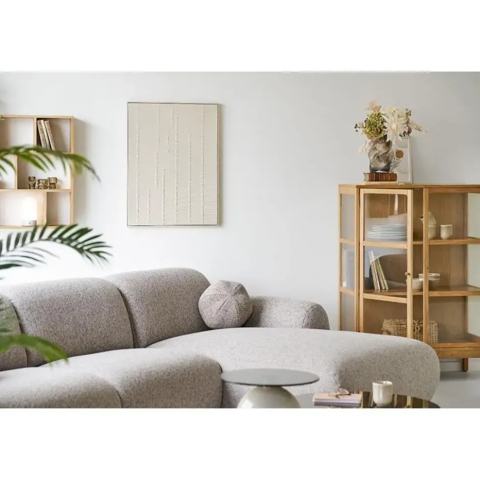 Hioshop Edda relief wanddecoratie beige