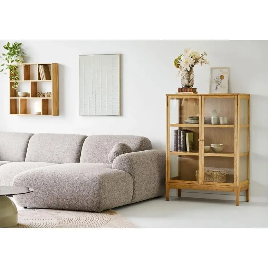 Hioshop Edda relief wanddecoratie beige