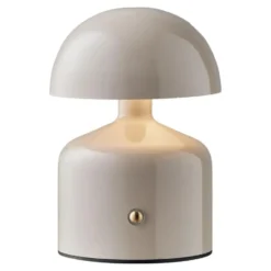 Hioshop Elida bureaulamp oplaadbaar grijs
