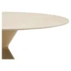Hioshop Elin eetkamertafel Ø120cm keramische tafelblad sandkleurig