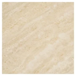 Hioshop Elin eetkamertafel Ø120cm keramische tafelblad sandkleurig