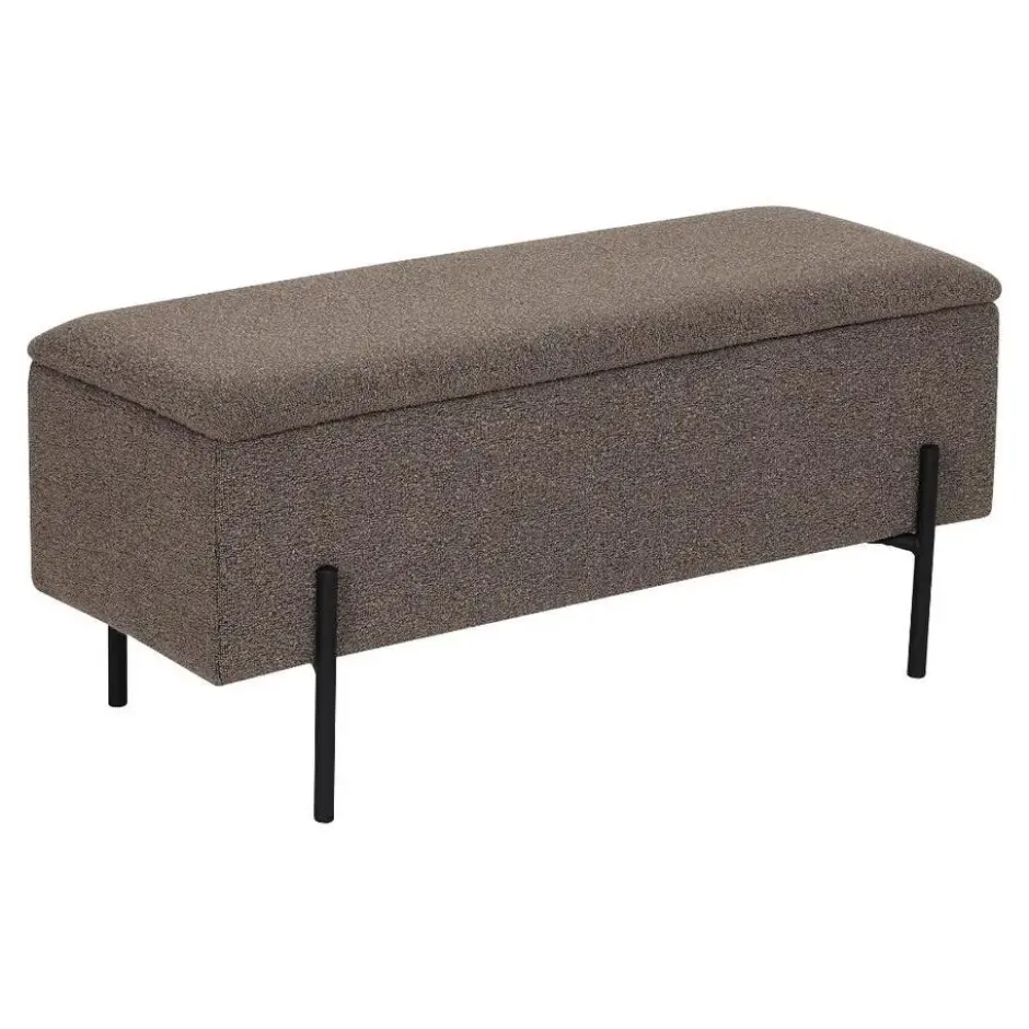 Hioshop Embla bank met opbergruimte bruin