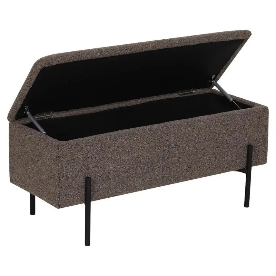 Hioshop Embla bank met opbergruimte bruin