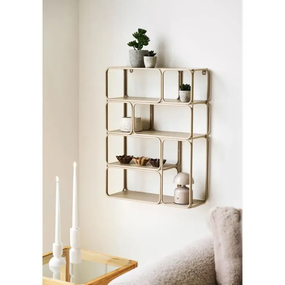 Hioshop Embla wandkast wandbevestigd beige