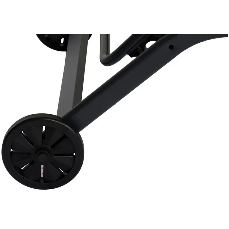 Hioshop Halfdan ligbed 5 posities met wielen zwart