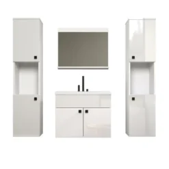 Hioshop Haven badkamer 5 delen wit hoogglans- wit