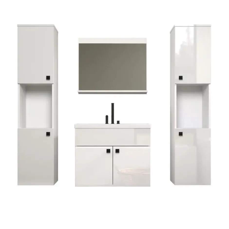 Hioshop Haven badkamer 5 delen wit hoogglans- wit