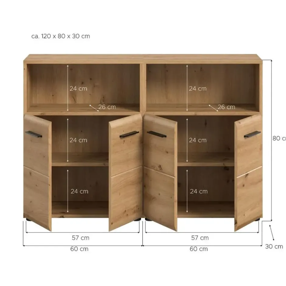 Hioshop Ice badkamer I37 eiken decor