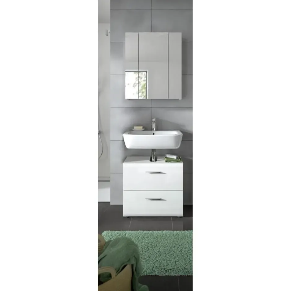 Hioshop Ice badkamer I60 wit hoogglans- wit