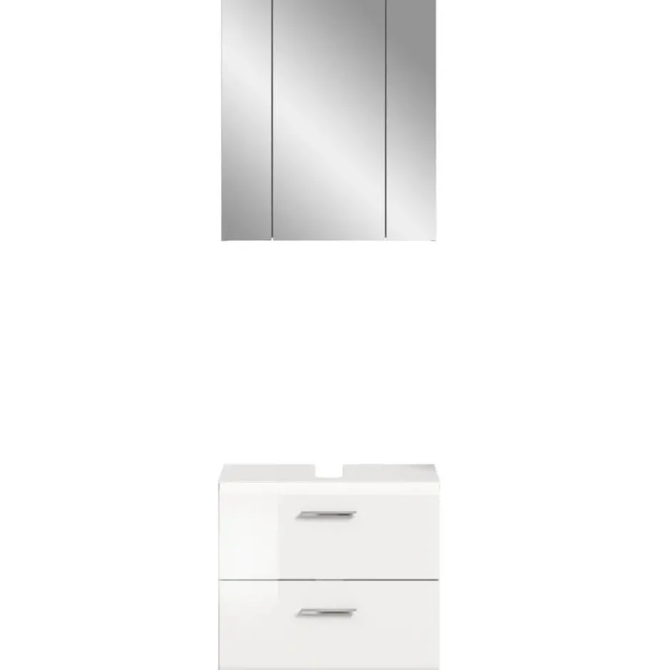 Hioshop Ice badkamer I60 wit hoogglans- wit