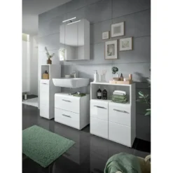 Hioshop Ice badkamer I60 wit hoogglans- wit