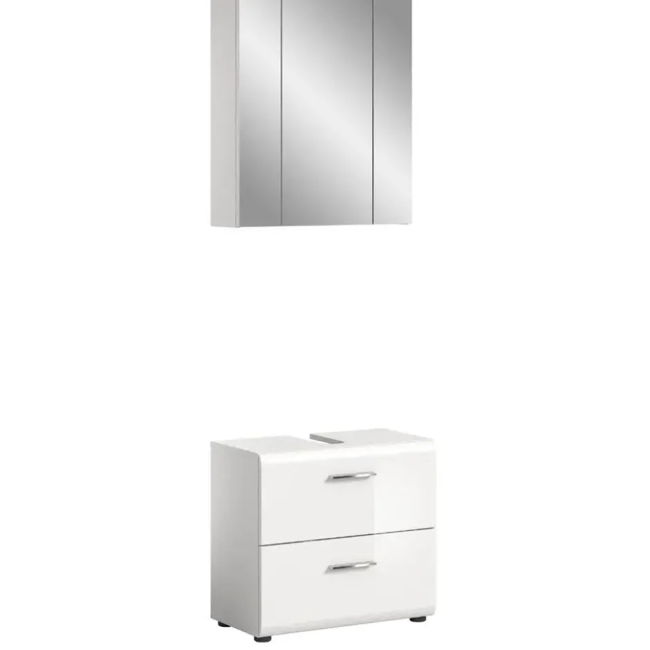 Hioshop Ice badkamer I60 wit hoogglans- wit