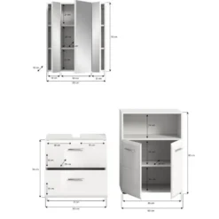Hioshop Ice badkamer I59 wit hoogglans- wit