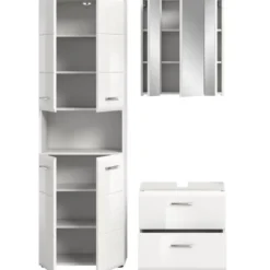 Hioshop Ice badkamer I58 wit hoogglans- wit