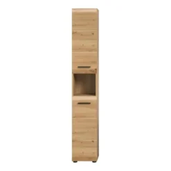 Hioshop Ice kolomkast 2 deuren- 1 plank eiken decor