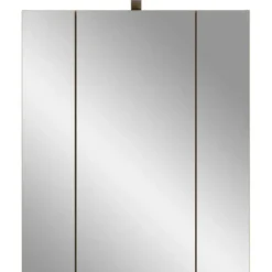 Hioshop Ice spiegelkast inclusief verlichting 3 spiegeldeuren eiken decor