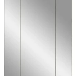 Hioshop Ice spiegelkast zwart mat- eiken decor
