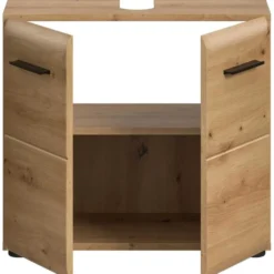 Hioshop Ice wastafel 2 deuren eiken decor