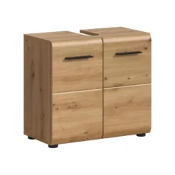Hioshop Ice wastafel 2 deuren eiken decor