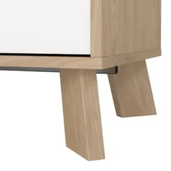 Hioshop Ikast dressoir 2 deuren- 3 lades eiken decor- wit