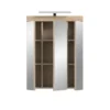 Hioshop Lambada spiegelkast inclusief verlichting 2 deuren- 3 spiegeldeuren- 3