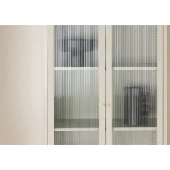 Hioshop Lima vitrinekast 2 deuren beige