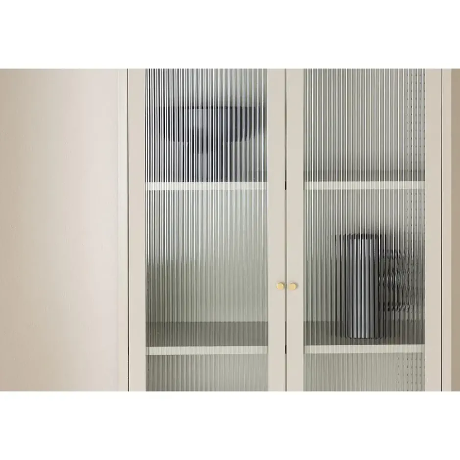 Hioshop Lima vitrinekast 2 deuren beige