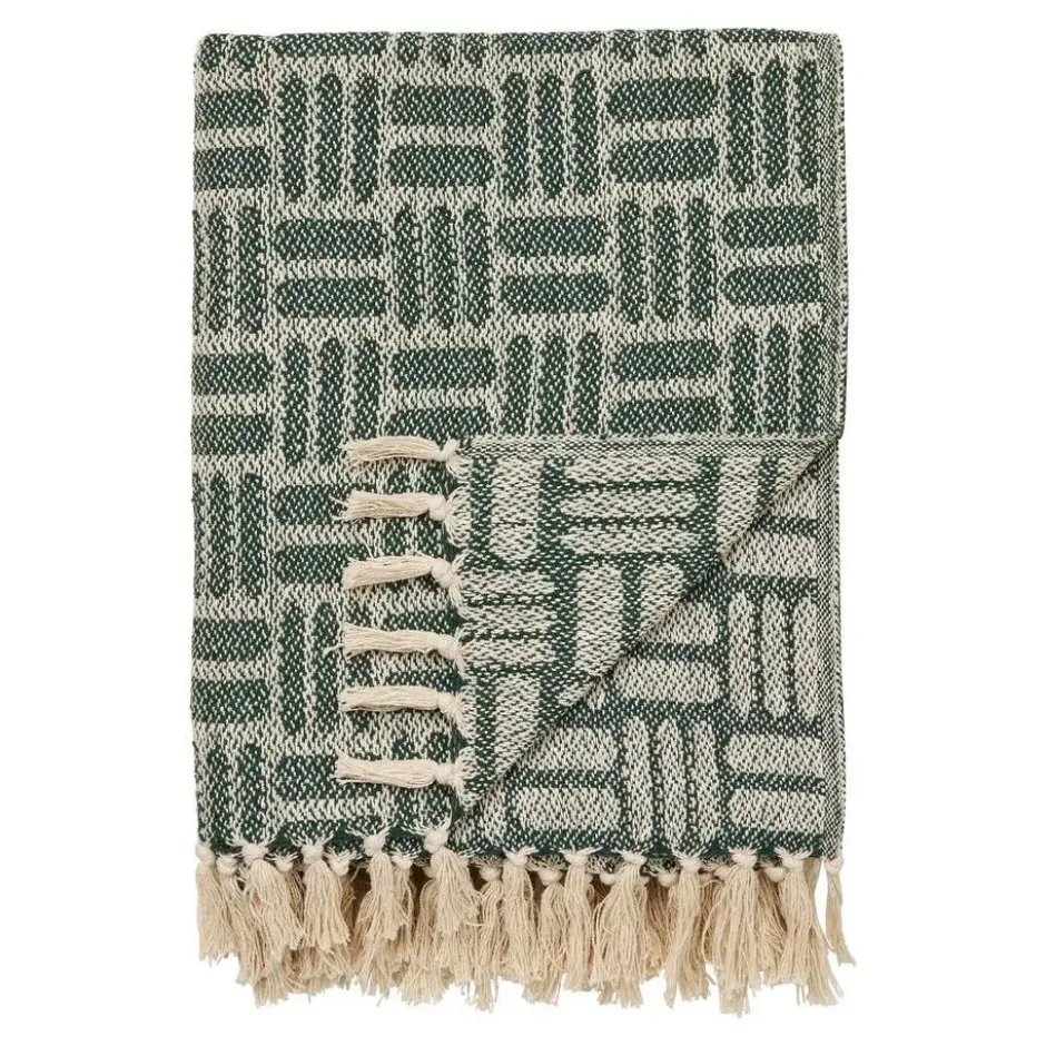 Hioshop Line plaid 130×180cm groen