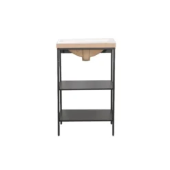 Hioshop Lorin badkamer waskast met wastafel zwart