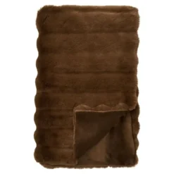 Hioshop Lærke plaid 130×180cm imitatiebont bruin