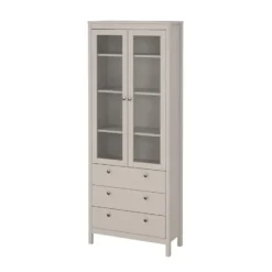 Hioshop Madrid vitrinekast 2 deuren 3 lades cashmere