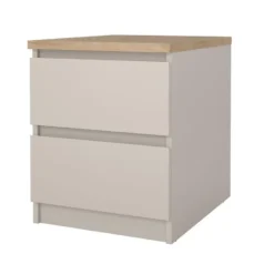 Hioshop Naia nachtkastje 2 lades eikdecor