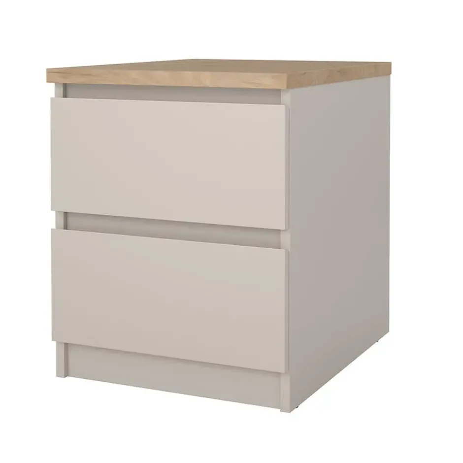 Hioshop Naia nachtkastje 2 lades eikdecor