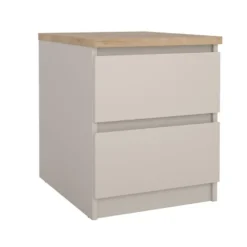 Hioshop Naia nachtkastje 2 lades eikdecor